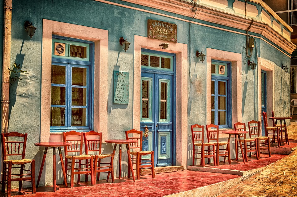 Beautiful Greek cafe called Kozi