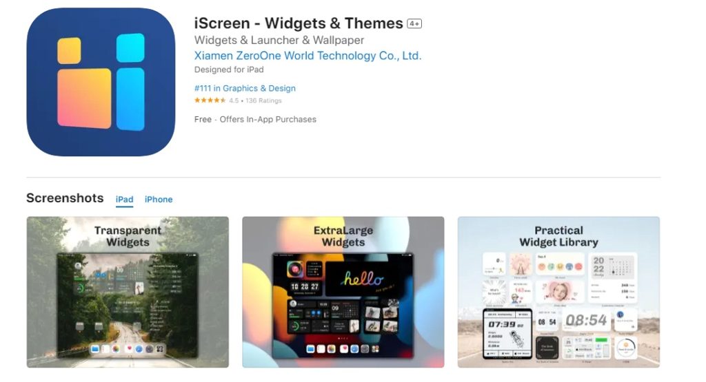 iscreen widget